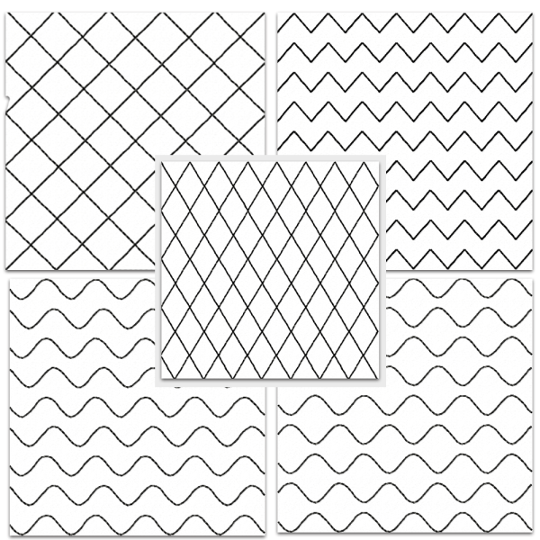 Endlosmuster Füllmuster Quiltmuster Mix 1 - redwork Stickdatei